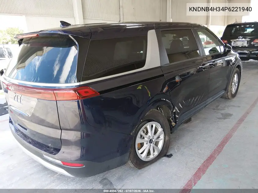 2023 Kia Carnival Mpv Lx Seat Package VIN: KNDNB4H34P6221940 Lot: 45567262
