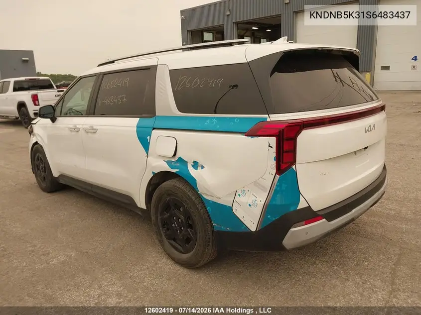 2024 Kia Carnival Lx VIN: KNDNB5K31S6483437 Lot: 12602419