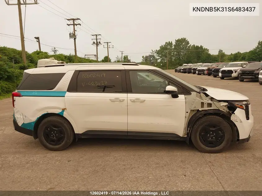 2024 Kia Carnival Lx VIN: KNDNB5K31S6483437 Lot: 12602419