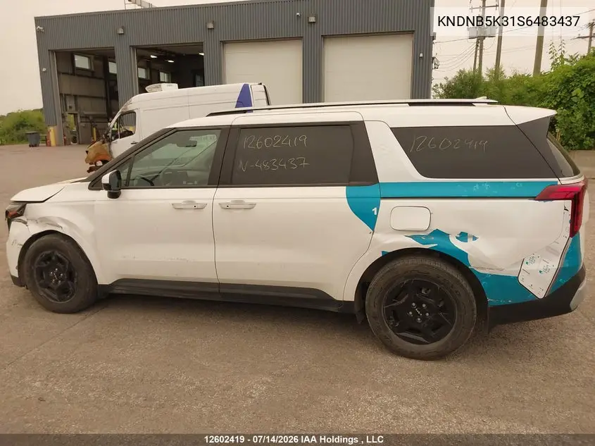 2024 Kia Carnival Lx VIN: KNDNB5K31S6483437 Lot: 12602419