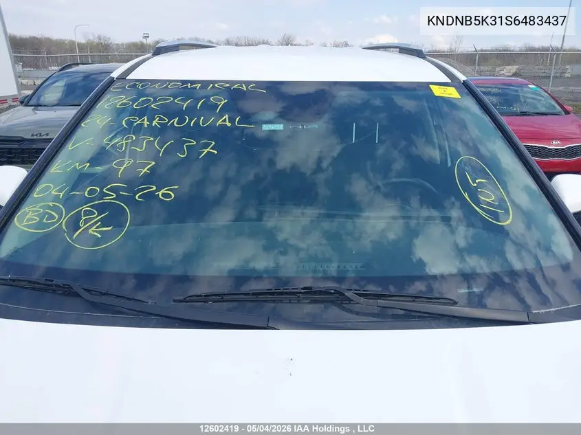 2024 Kia Carnival Lx VIN: KNDNB5K31S6483437 Lot: 12602419