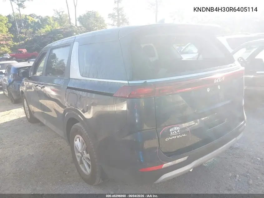 2024 Kia Carnival Mpv Lx VIN: KNDNB4H30R6405114 Lot: 45296868