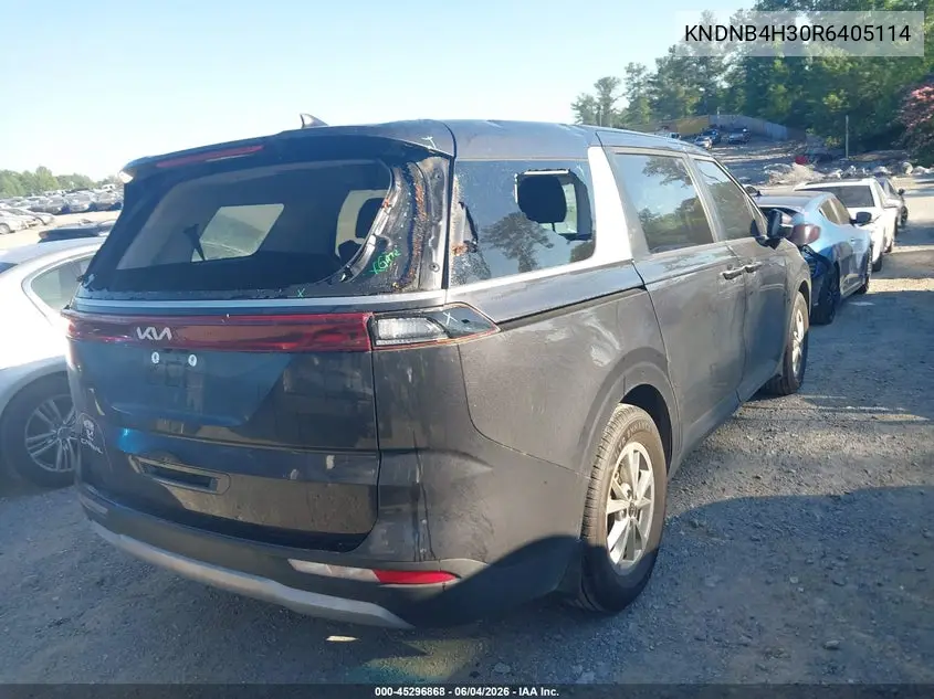 2024 Kia Carnival Mpv Lx VIN: KNDNB4H30R6405114 Lot: 45296868