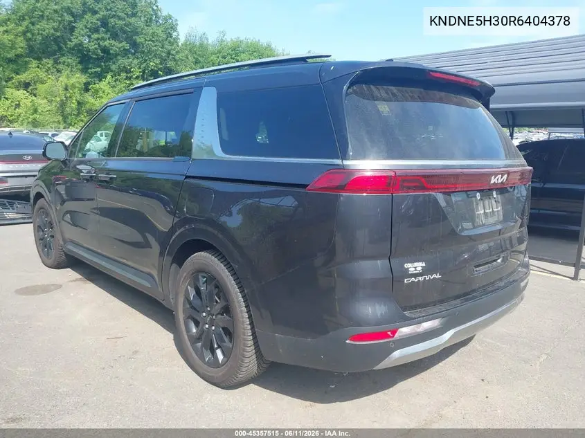 2024 Kia Carnival Mpv Sx Prestige VIN: KNDNE5H30R6404378 Lot: 45357515