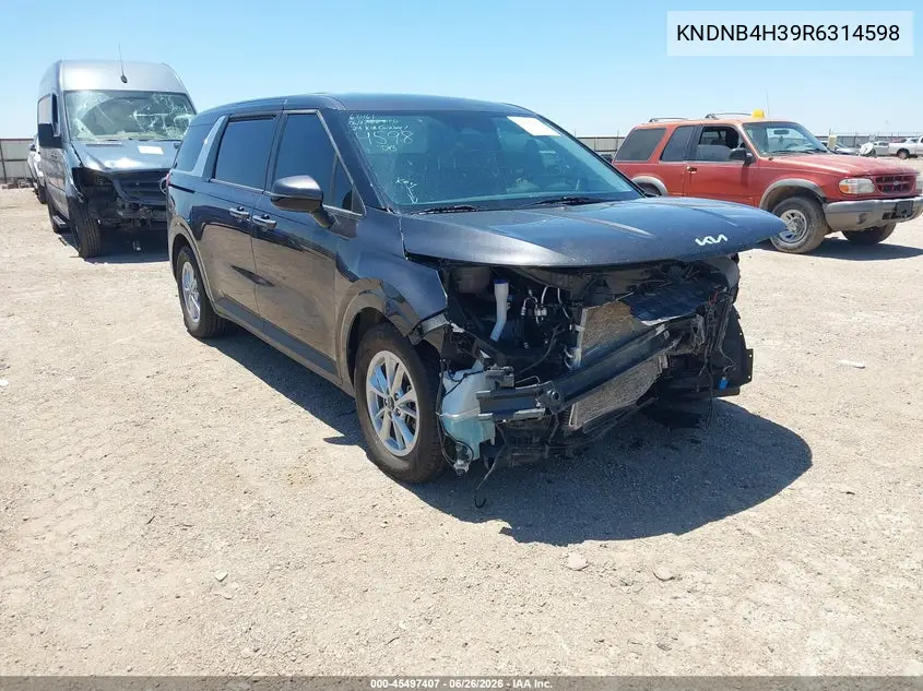 2024 Kia Carnival Mpv Lx Seat Package VIN: KNDNB4H39R6314598 Lot: 45497407