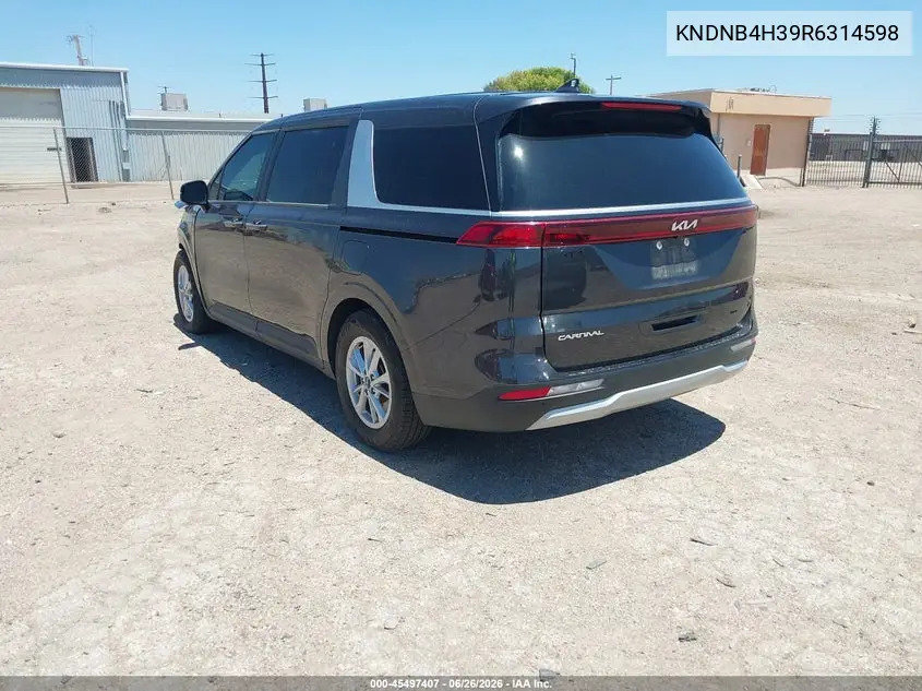 2024 Kia Carnival Mpv Lx Seat Package VIN: KNDNB4H39R6314598 Lot: 45497407