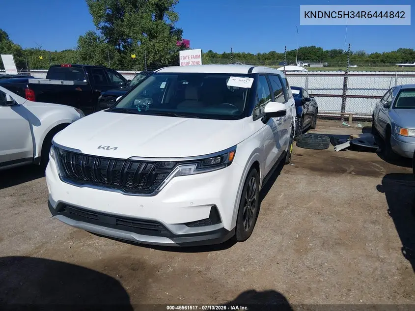 2024 Kia Carnival Mpv Ex VIN: KNDNC5H34R6444842 Lot: 45561517