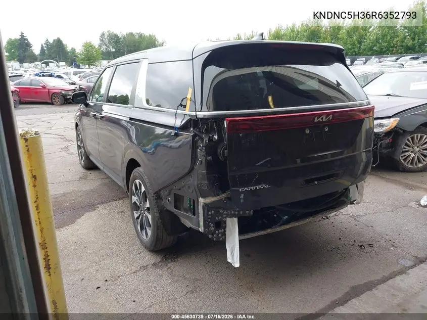 2024 Kia Carnival Mpv Ex VIN: KNDNC5H36R6352793 Lot: 45630739