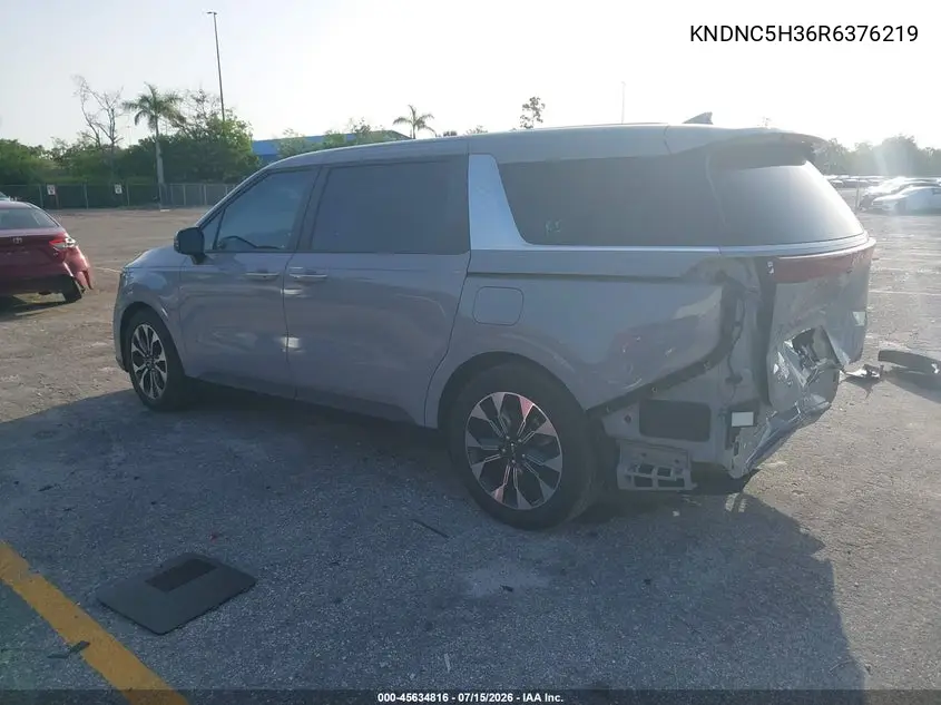 2024 Kia Carnival Mpv Ex VIN: KNDNC5H36R6376219 Lot: 45634816