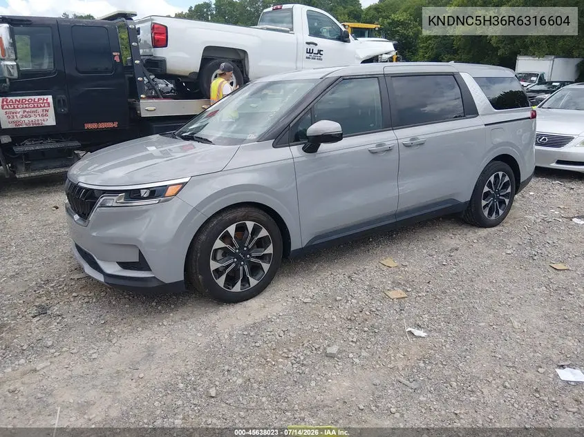 2024 Kia Carnival Mpv Ex VIN: KNDNC5H36R6316604 Lot: 45638023