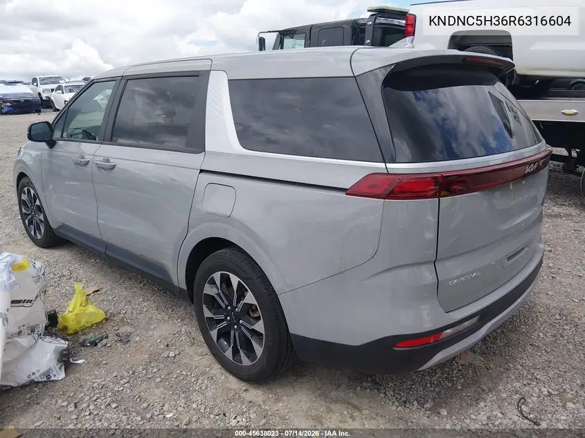 2024 Kia Carnival Mpv Ex VIN: KNDNC5H36R6316604 Lot: 45638023