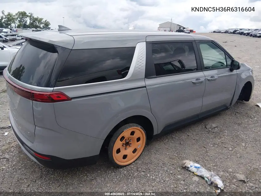2024 Kia Carnival Mpv Ex VIN: KNDNC5H36R6316604 Lot: 45638023