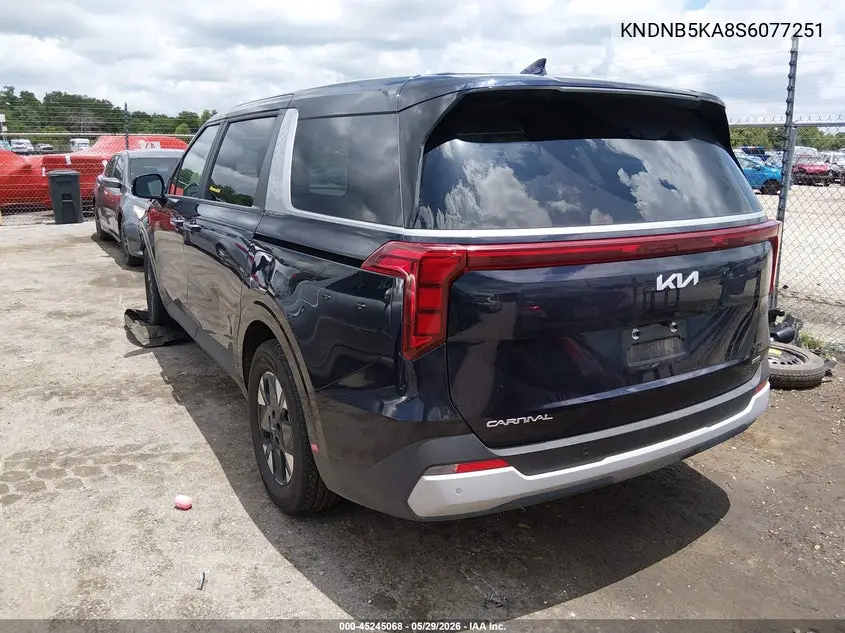 2025 Kia Carnival Mpv Hybrid Lxs VIN: KNDNB5KA8S6077251 Lot: 45245068