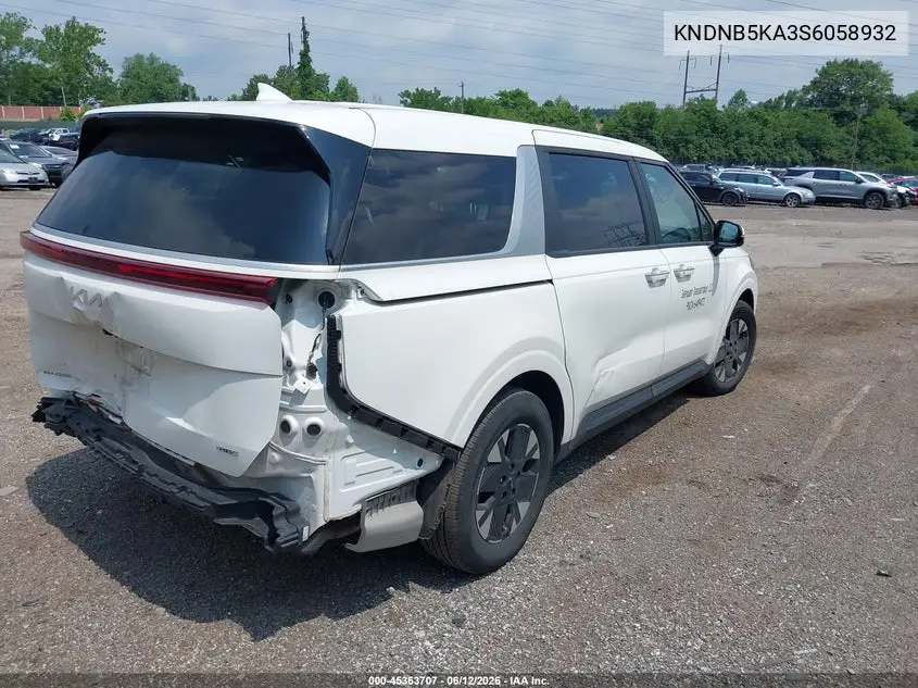2025 Kia Carnival Mpv Hybrid Lxs VIN: KNDNB5KA3S6058932 Lot: 45363707
