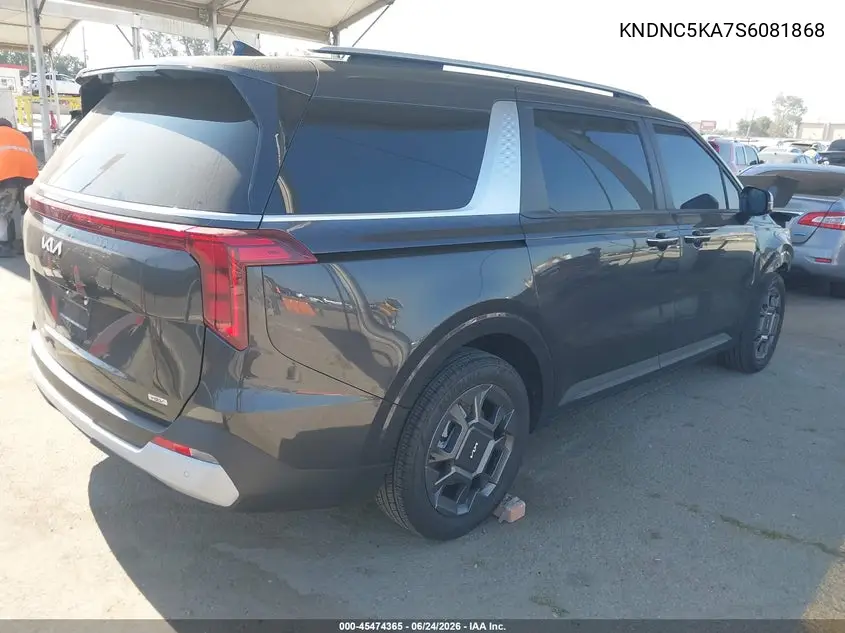 2025 Kia Carnival Mpv Hybrid Ex VIN: KNDNC5KA7S6081868 Lot: 45474365