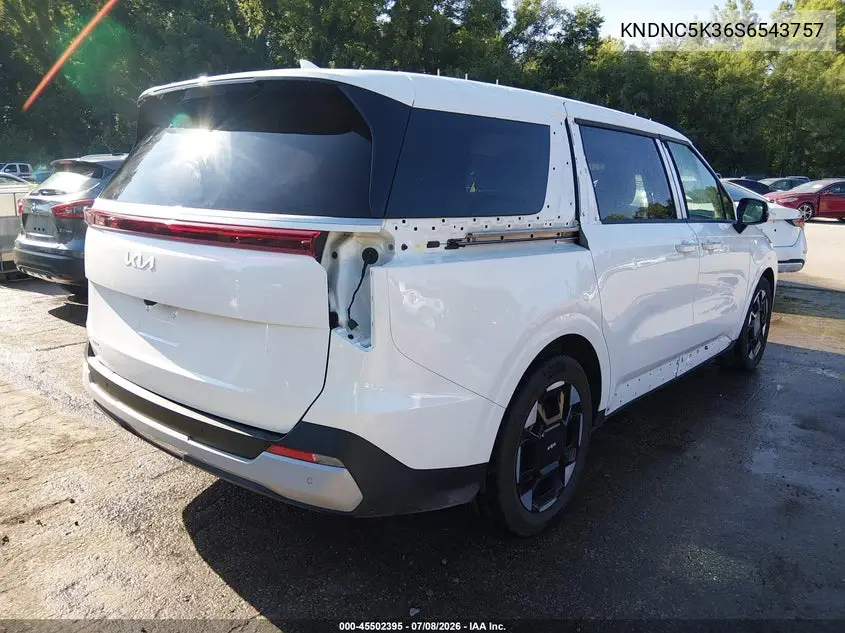 2025 Kia Carnival Mpv Ex VIN: KNDNC5K36S6543757 Lot: 45502395