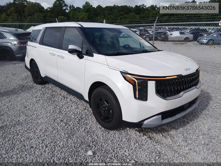 2025 Kia Carnival Mpv Lxs VIN: KNDNB5K37S6543026 Lot: 45574828