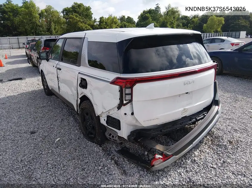 2025 Kia Carnival Mpv Lxs VIN: KNDNB5K37S6543026 Lot: 45574828