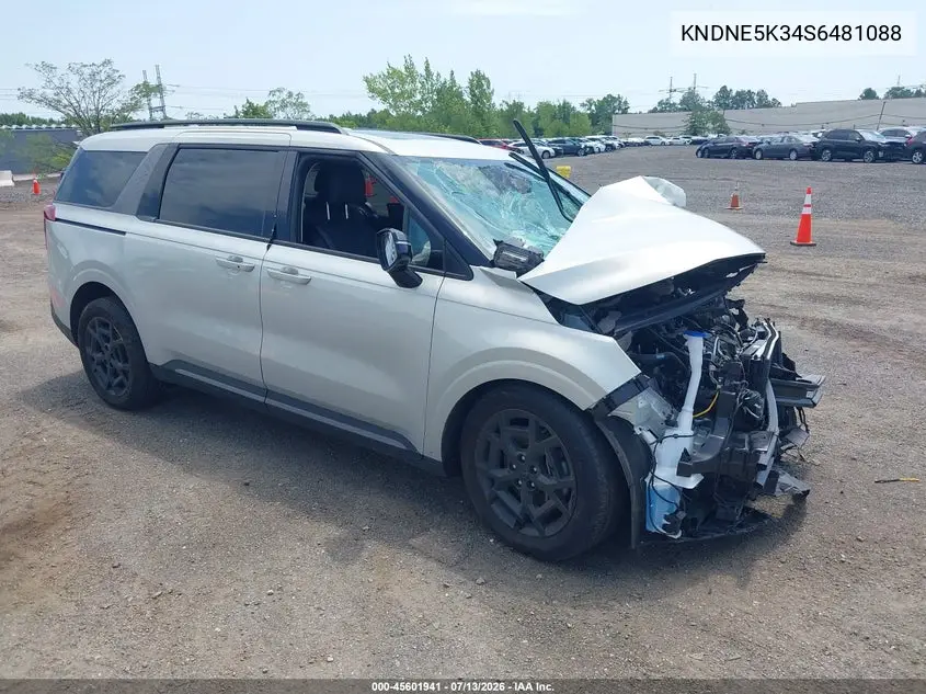 2025 Kia Carnival Mpv Sx Prestige VIN: KNDNE5K34S6481088 Lot: 45601941