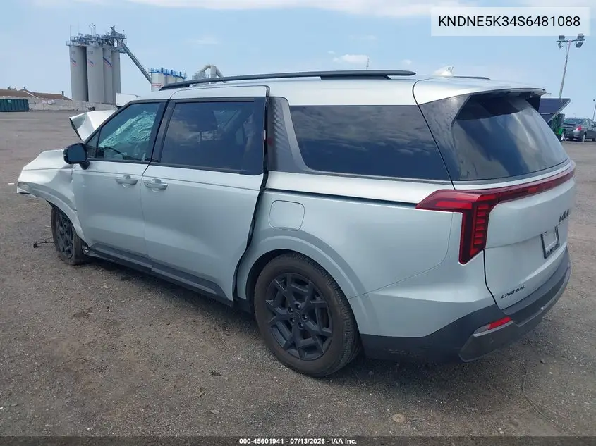 2025 Kia Carnival Mpv Sx Prestige VIN: KNDNE5K34S6481088 Lot: 45601941