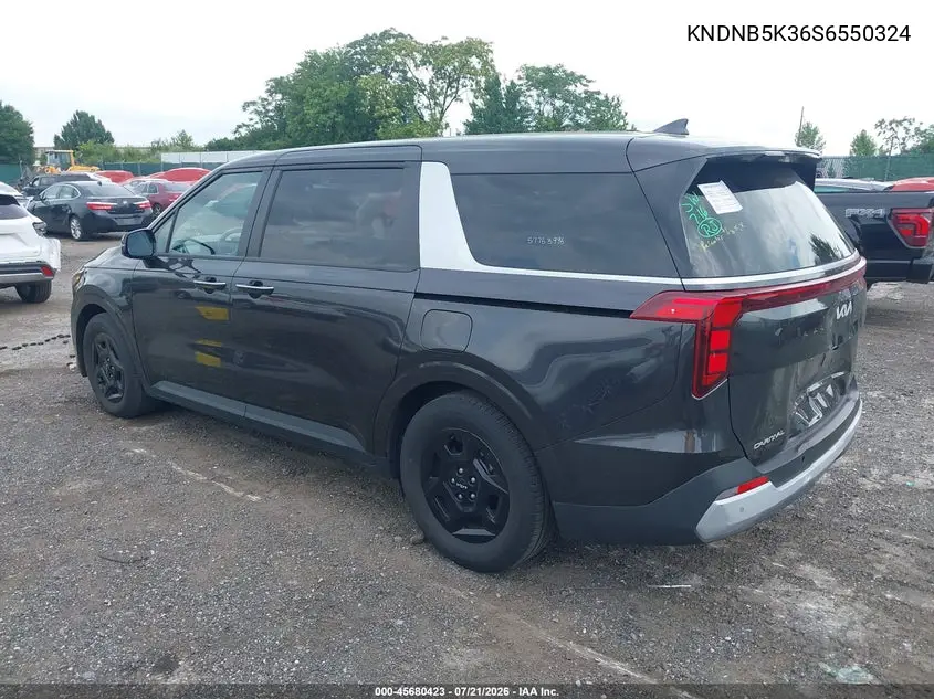 2025 Kia Carnival Mpv Lxs VIN: KNDNB5K36S6550324 Lot: 45680423