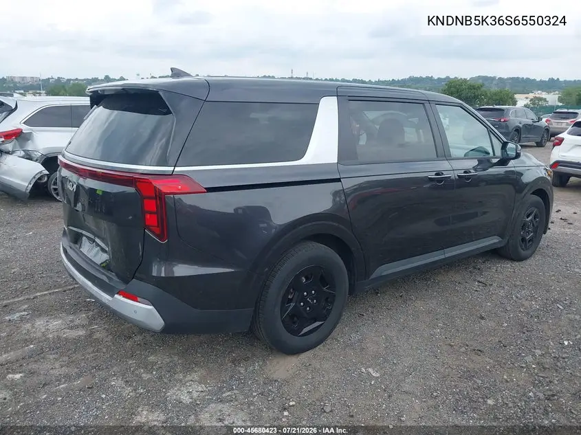 2025 Kia Carnival Mpv Lxs VIN: KNDNB5K36S6550324 Lot: 45680423