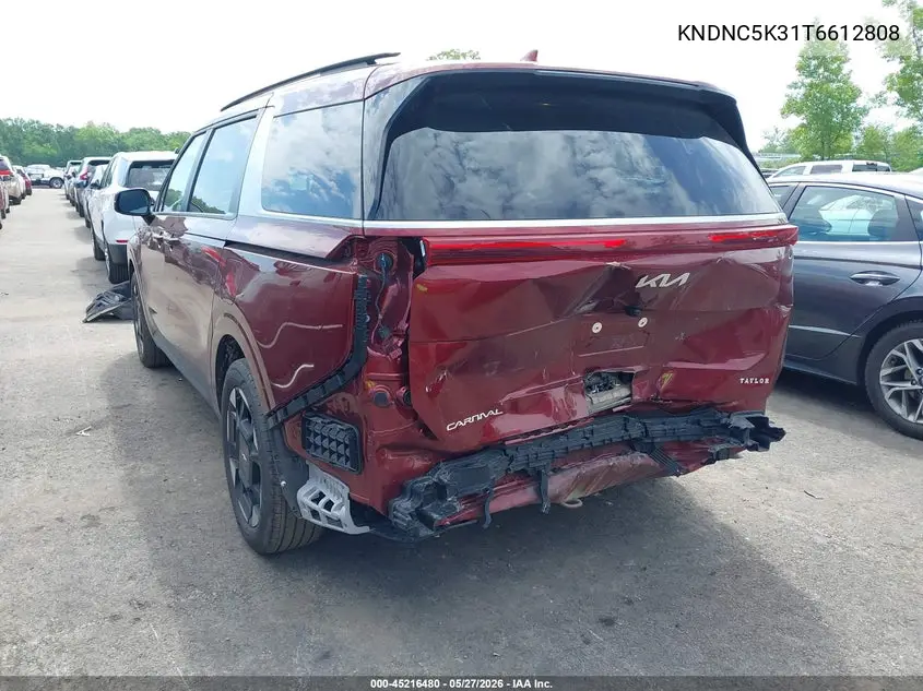 2026 Kia Carnival Mpv Ex VIN: KNDNC5K31T6612808 Lot: 45216480