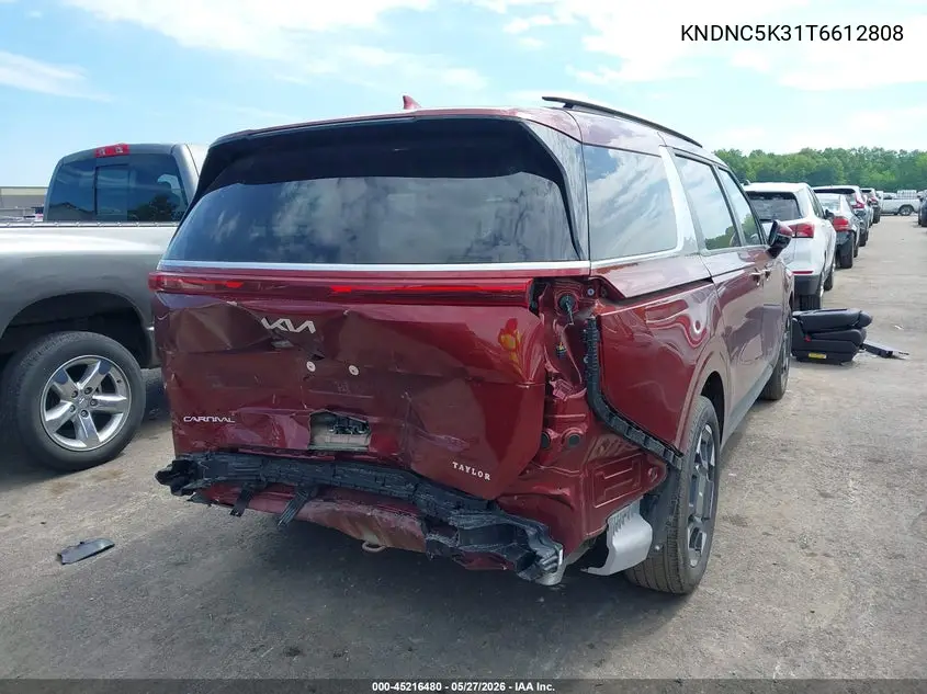2026 Kia Carnival Mpv Ex VIN: KNDNC5K31T6612808 Lot: 45216480