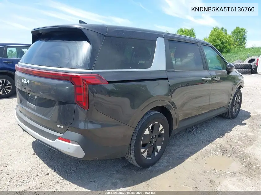 2026 Kia Carnival Mpv Hybrid Lxs VIN: KNDNB5KA5T6136760 Lot: 45289082