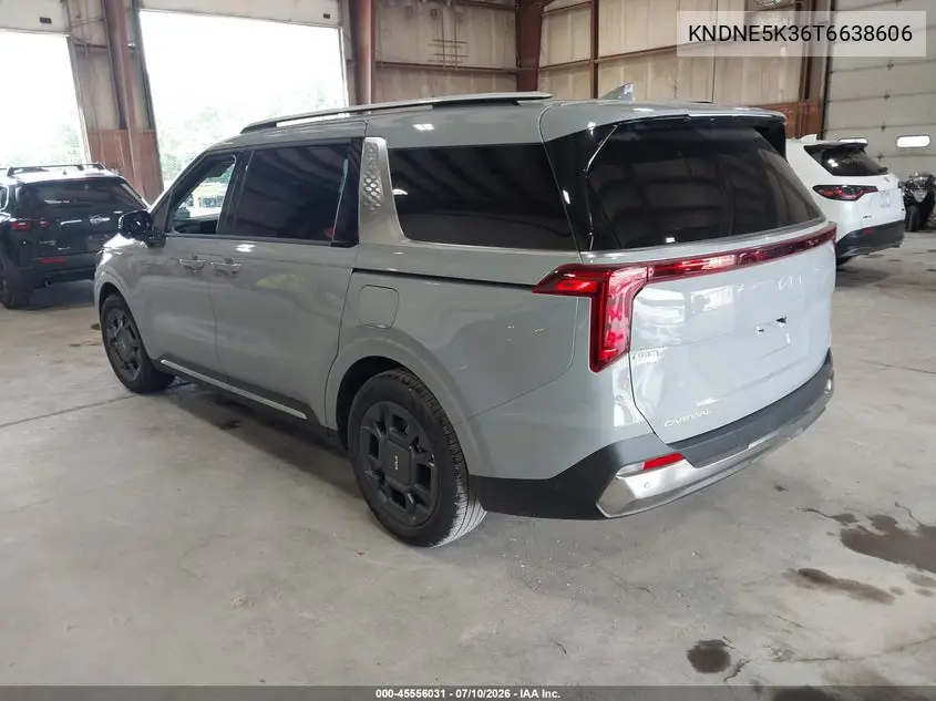 2026 Kia Carnival Mpv Sx VIN: KNDNE5K36T6638606 Lot: 45556031