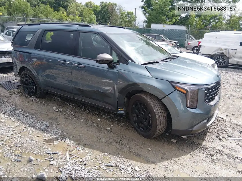 2026 Kia Carnival Mpv Sx Prestige VIN: KNDNE5K34T6583167 Lot: 45606865
