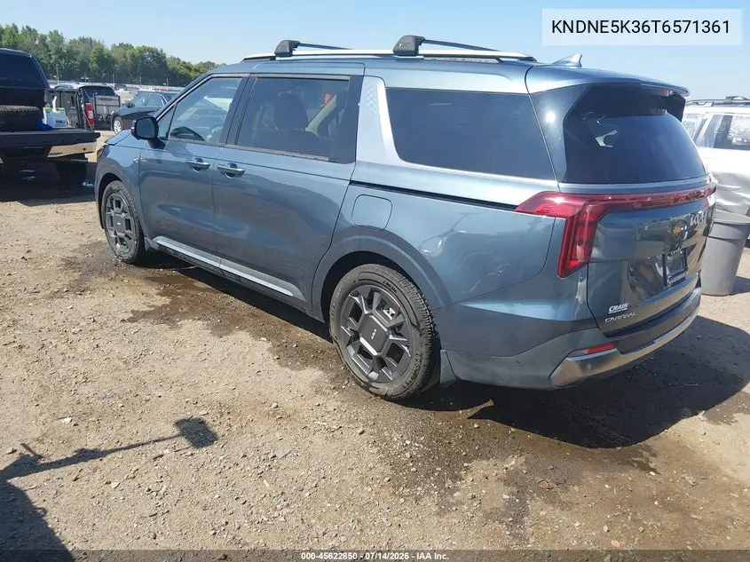 2026 Kia Carnival Mpv Sx VIN: KNDNE5K36T6571361 Lot: 45622850