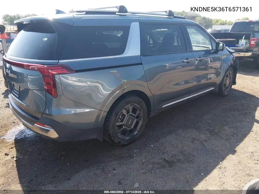 2026 Kia Carnival Mpv Sx VIN: KNDNE5K36T6571361 Lot: 45622850