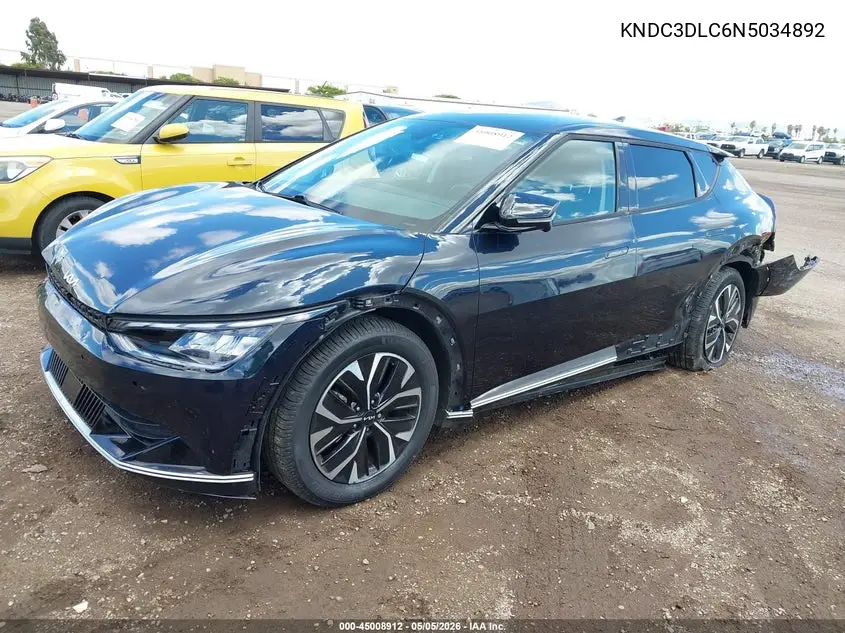 2022 Kia Ev6 Wind VIN: KNDC3DLC6N5034892 Lot: 45008912