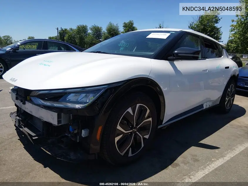 2022 Kia Ev6 Wind VIN: KNDC34LA2N5048593 Lot: 45262108