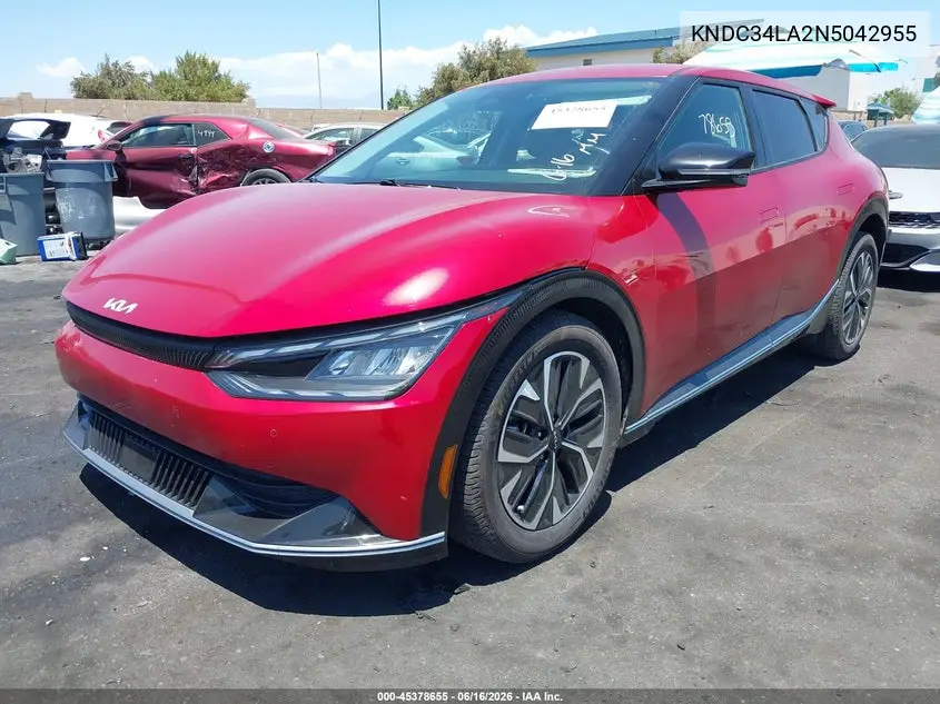 2022 Kia Ev6 Wind VIN: KNDC34LA2N5042955 Lot: 45378655