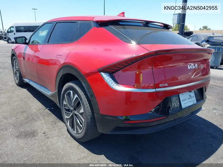 2022 Kia Ev6 Wind VIN: KNDC34LA2N5042955 Lot: 45378655