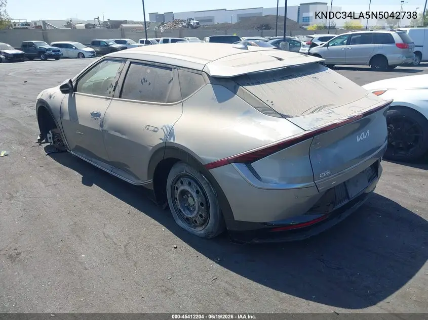 2022 Kia Ev6 Wind VIN: KNDC34LA5N5042738 Lot: 45412204