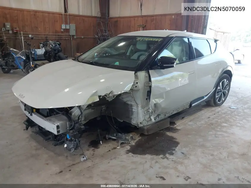 2022 Kia Ev6 Wind VIN: KNDC3DLC2N5070059 Lot: 45600664