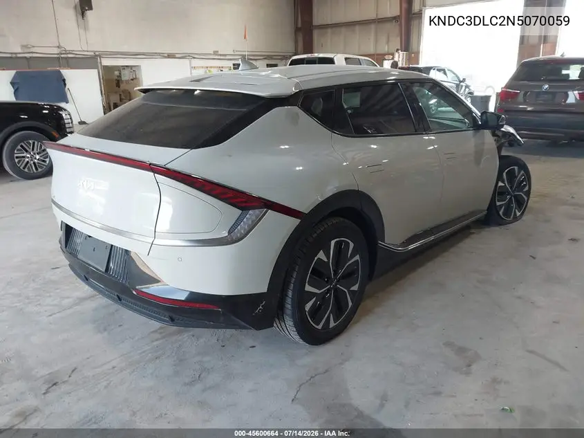2022 Kia Ev6 Wind VIN: KNDC3DLC2N5070059 Lot: 45600664