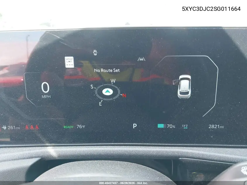 2025 Kia Ev6 Light Long Range Awd VIN: 5XYC3DJC2SG011664 Lot: 45427457