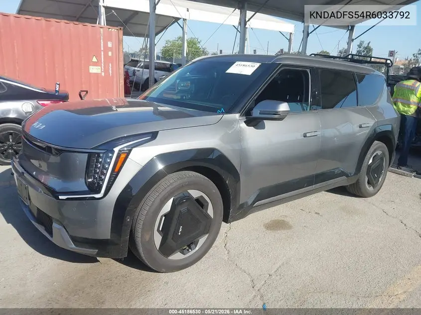 2024 Kia Ev9 Land VIN: KNDADFS54R6033792 Lot: 45186530