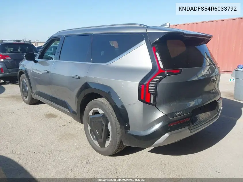 2024 Kia Ev9 Land VIN: KNDADFS54R6033792 Lot: 45186530
