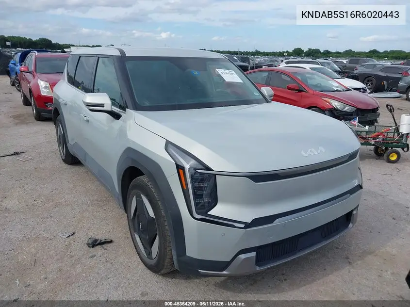 2024 Kia Ev9 Light Long Range VIN: KNDAB5S16R6020443 Lot: 45364209