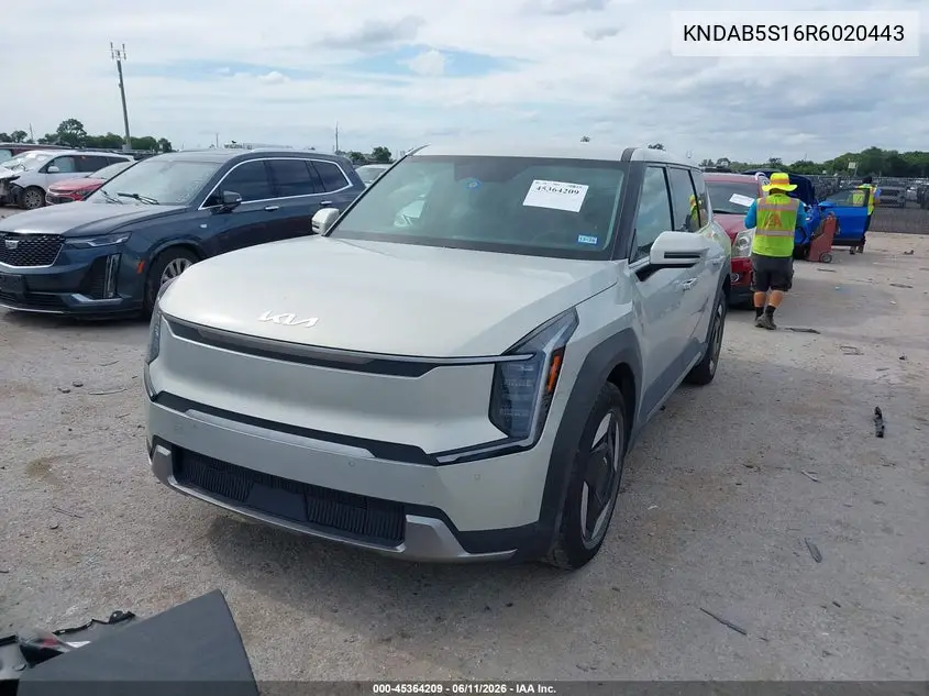 2024 Kia Ev9 Light Long Range VIN: KNDAB5S16R6020443 Lot: 45364209