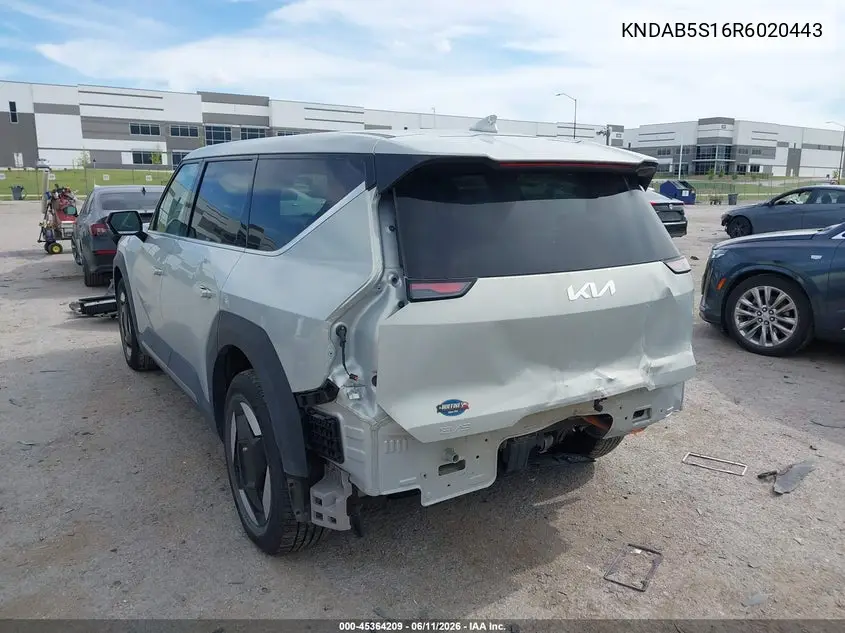 2024 Kia Ev9 Light Long Range VIN: KNDAB5S16R6020443 Lot: 45364209
