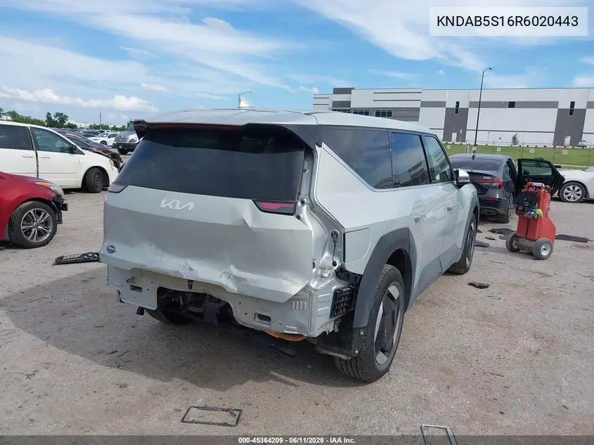 2024 Kia Ev9 Light Long Range VIN: KNDAB5S16R6020443 Lot: 45364209