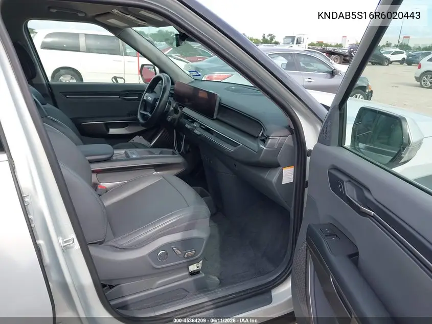2024 Kia Ev9 Light Long Range VIN: KNDAB5S16R6020443 Lot: 45364209
