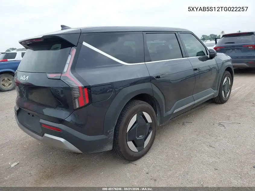 2026 Kia Ev9 Light Long Range VIN: 5XYAB5S12TG022257 Lot: 45176246