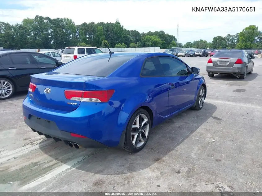KNAFW6A33A5170651 2010 Kia Forte Koup Sx